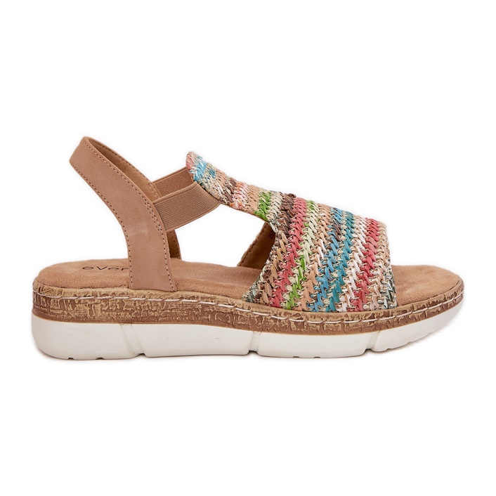 EVento Női szandál többszínű zsinórral bézs EVento Női szandál többszínű zsinórral bézs