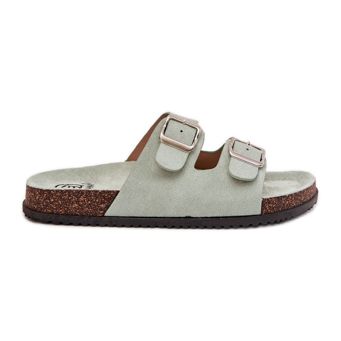 Inna Női papucskarapos menta csatokkal zöld