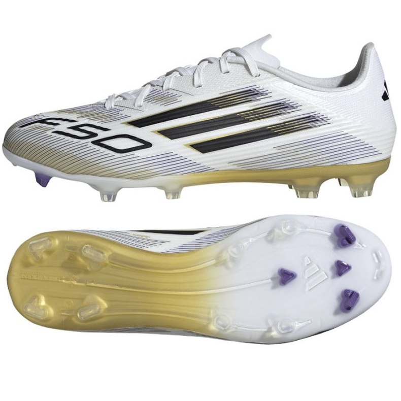 Adidas F50 Liga FG/MG JI0005 labdarúgó cipő fehér