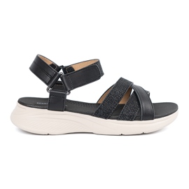 Sergio Leone Női szandál fehér platformon fekete Sergio Leone Női szandál fehér platformon fekete