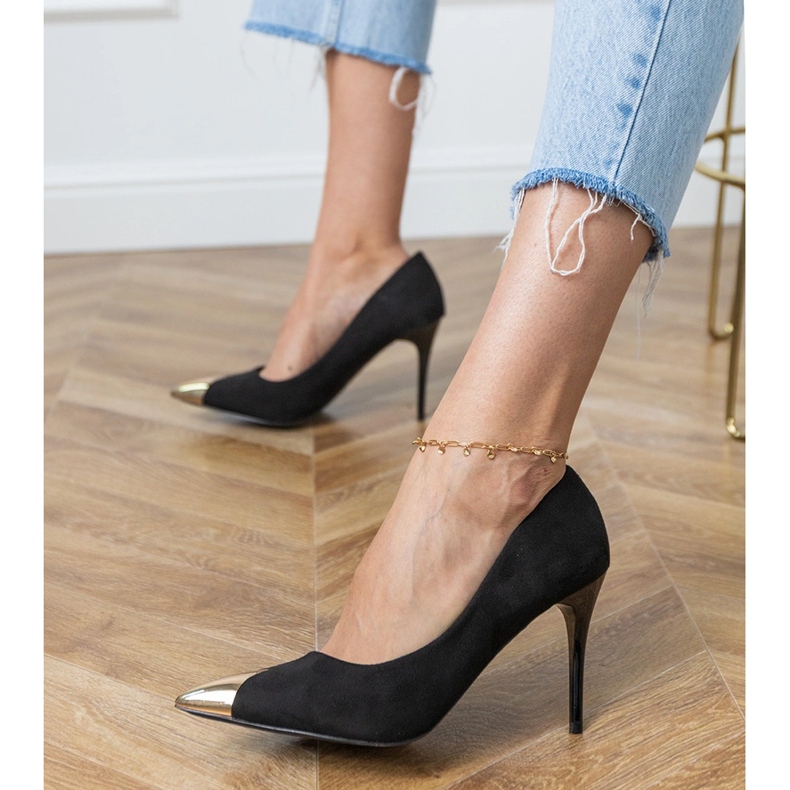 Fekete ökoszam szivattyúk fém lábujjjal