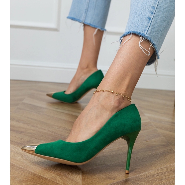 Zöld ökosam szivattyúk fém lábujjjal