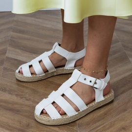 Fehér espadrilles szandál