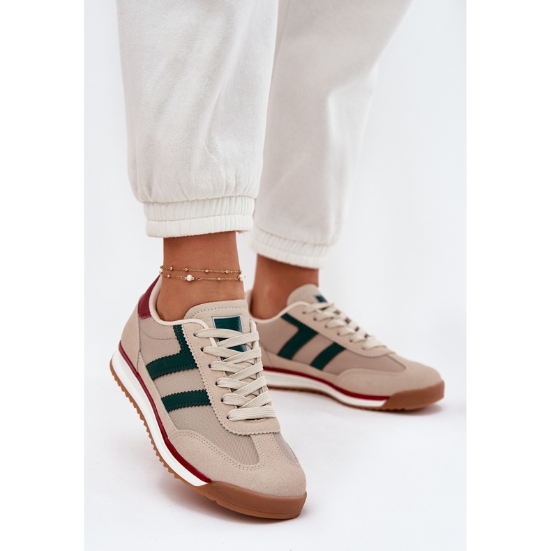 Alacsony női cipők sötét boon bézs