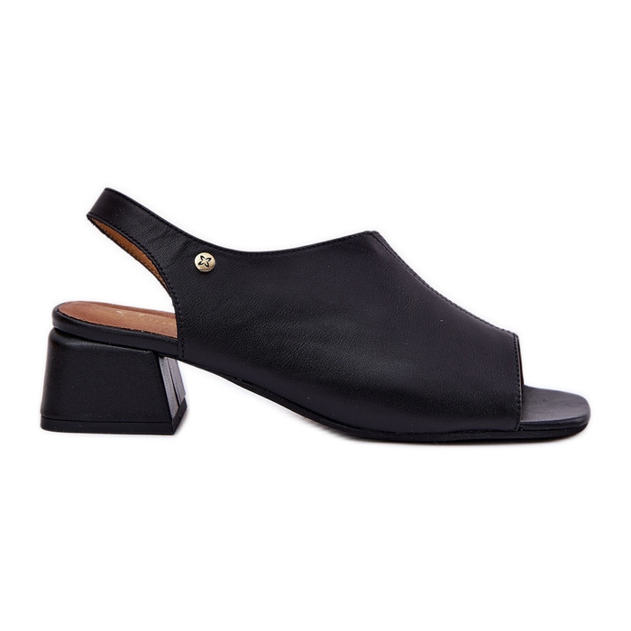 Női bőr szandál a Maciejka-on 06975-01 fekete