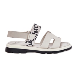 Vinceza Vinceeza 66780 bézs leopárd szandál lapos sarkú sarkú