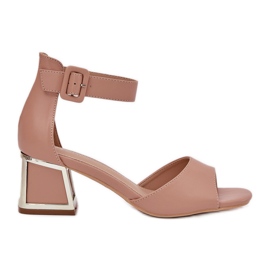 EVento Női szandál a meztelen poszton bézs