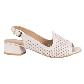 Olivier Női szabadmunka bőr szandál N1871 ECRU bézs