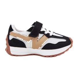 Gyerek cipők fehér és fehér tépőzárral fekete