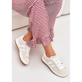 Női cipők sportcipő öko bőr bézsával