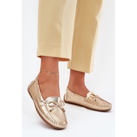 Női öko bőr arany saláta íj aranysárga