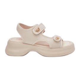 EVento Női szandál arany részletekkel bézs