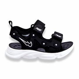 Tobias Boys tépőzáras szandál fekete-fehér