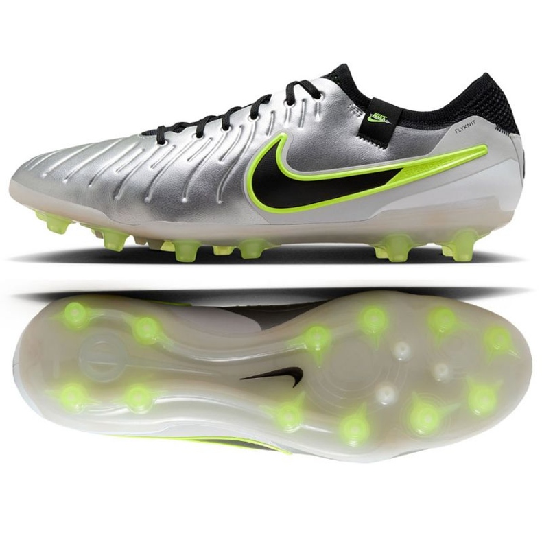 Nike tiempo legenda 10 elit ag-pro dv4330-001 labdarúgó cipő ezüst