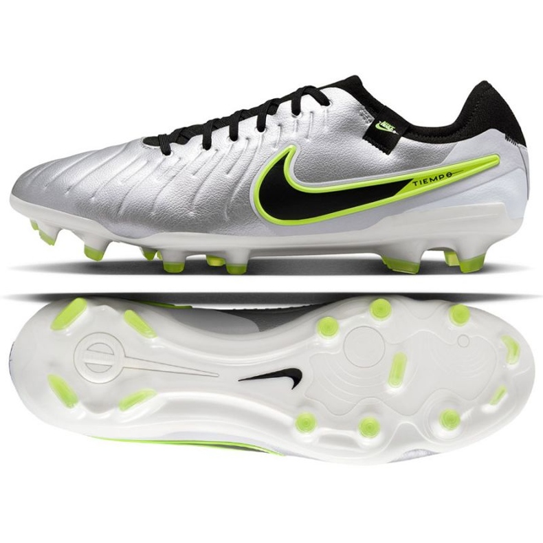 Nike tiempo legenda 10 pro fg dv4333-001 labdarúgó cipő ezüst