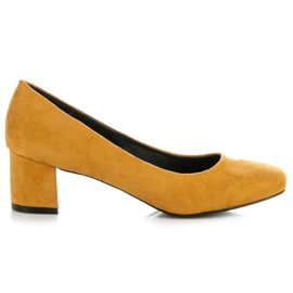 Vices New Collection Klasszikus velúr pumpák sárga