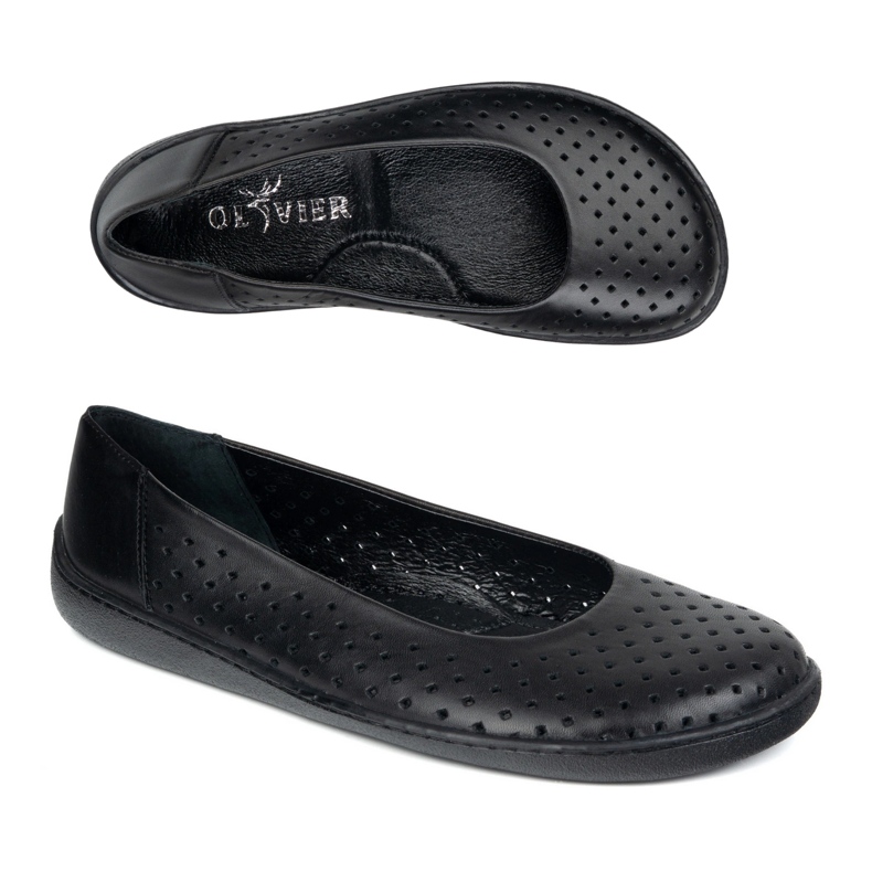 Olivier Mezítláb női szivattyúk 1771pol fekete perforáltak