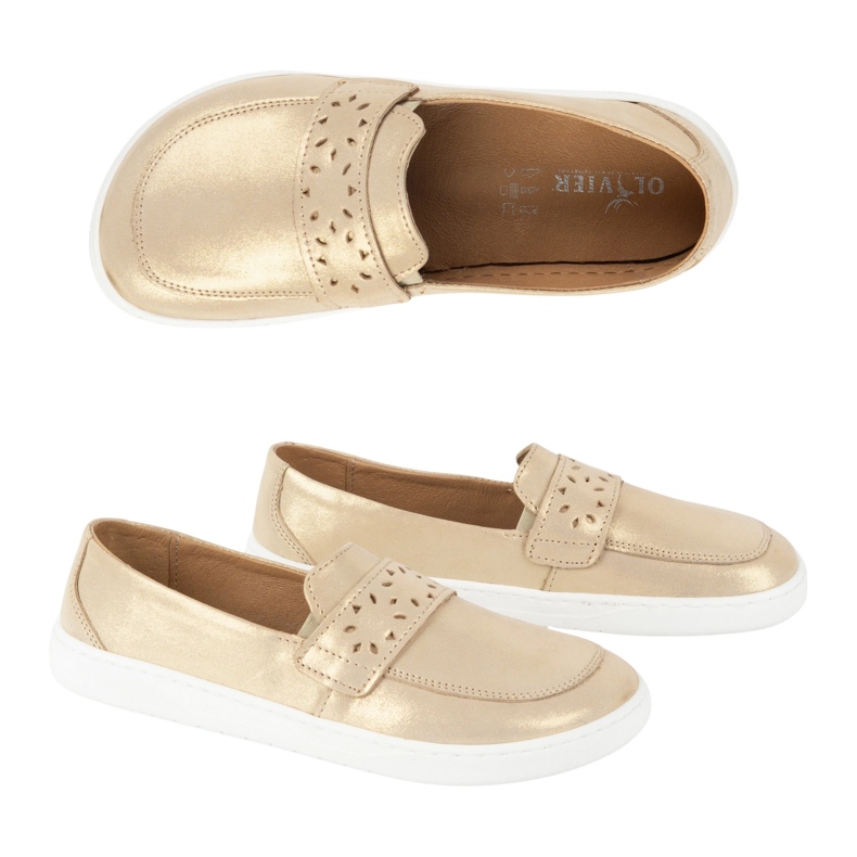 Olivier Női mezítláb inga -loaferek széles elülső lengyel aranyat aranysárga Olivier Női mezítláb inga -loaferek széles elülső lengyel aranyat aranysárga