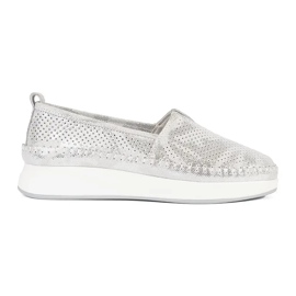 Goodin Ezüst cipő természetes bőrből