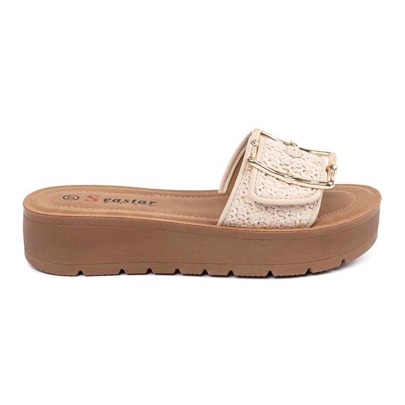 Seastar Golden bilincsel díszített papucs aranysárga