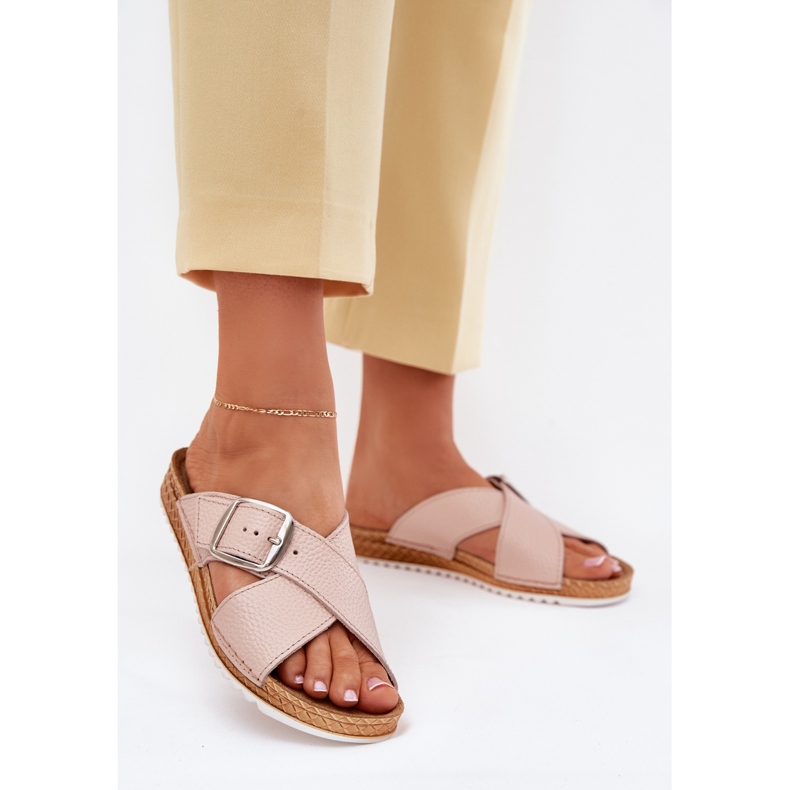 Női bőr papucs inblu vo0004gu csat rózsaszínű Női bőr papucs inblu vo0004gu csat rózsaszínű