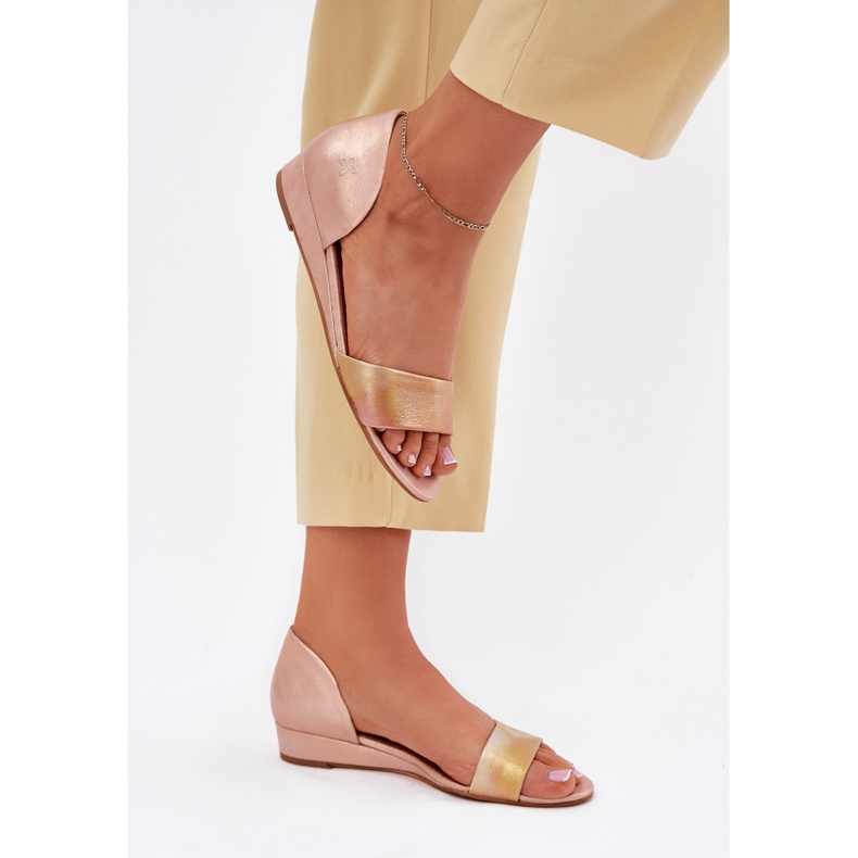 Maciejka bőr szandál 01971-72 rózsaszín arany