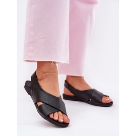 Zazoo 40407 női fekete bőr szandál Zazoo 40407 női fekete bőr szandál
