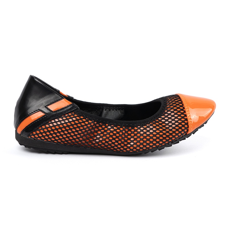 Narancssárga balerinák fekete hálóval Narancssárga balerinák fekete hálóval