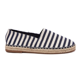 Férfi espadrilles sötétkék csíkokkal