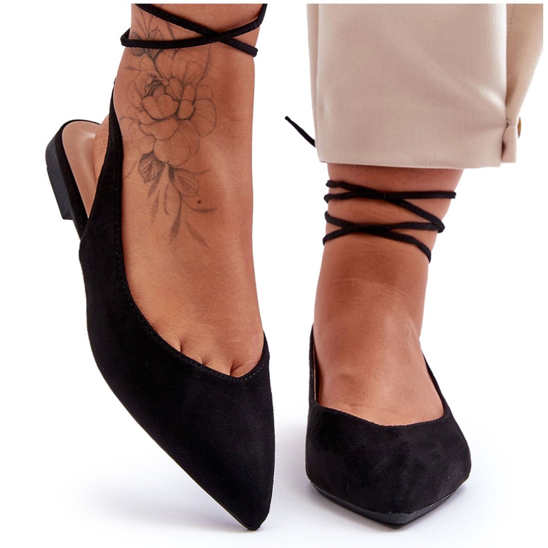 Női öko-korai fekete balerinák