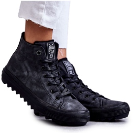 Big Star Női nagy csillag szigetelt fekete GG274069 cipők szürke