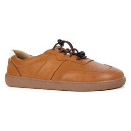 Olivier Mezítláb női cipő minimalista bőr széles barna aria