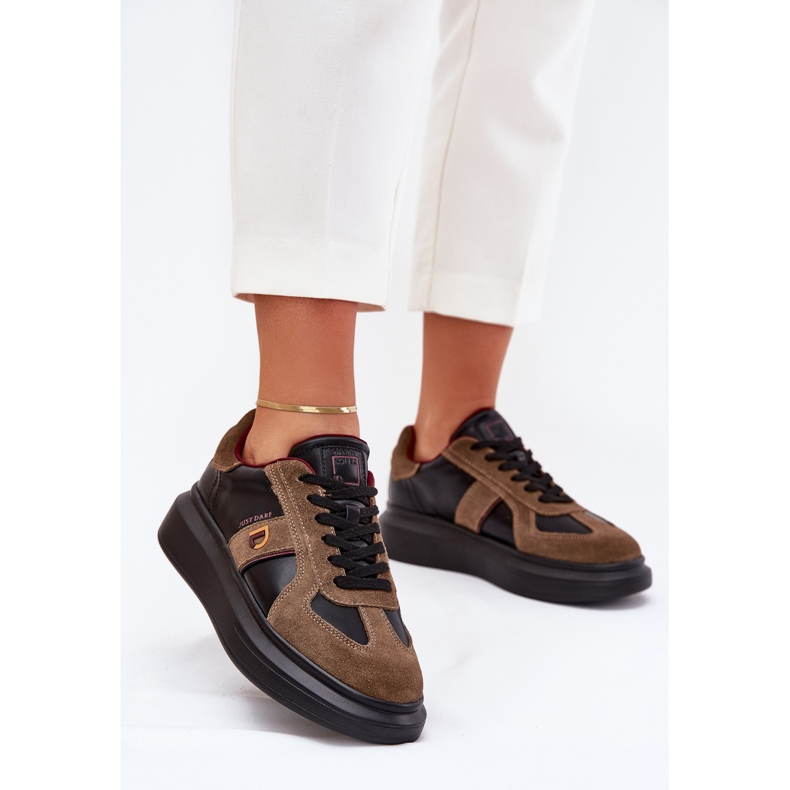 Big Star Női bőr cipők a nagy csillagplatformon, Daniel Lopez SS2D4001 Black fekete