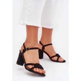 Boto Női szandál a fekete Mavira poszton Boto Női szandál a fekete Mavira poszton