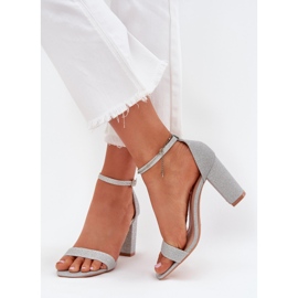 Boto Fényes női szandál a Kavina ezüst posztján