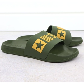 Big Star Férfi flip -flops medence strandok zöld nagy csillag ss174360