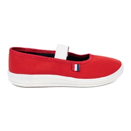 Shelvt Világos piros cipő rugalmas övvel