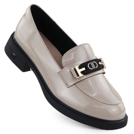 Vinceza Női bőrcipő lakkozott bézs vince 39957