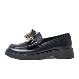 Fekete cipők íj és teriwa mackóval