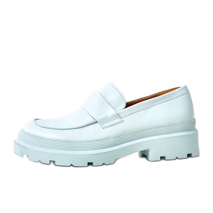 Kék mokaszinok Eco -Leather szerafinból