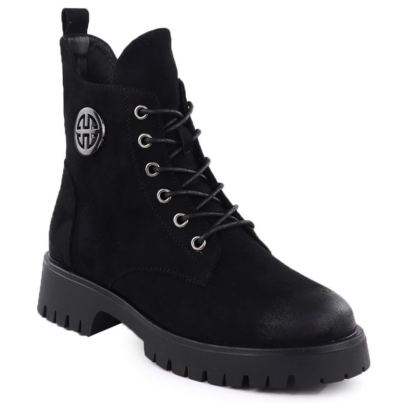 Szigetelt csizma a velúr női fekete potocki Z25-SZ12672 Szigetelt csizma a velúr női fekete potocki Z25-SZ12672