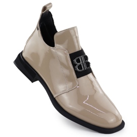 Női bőrcsizmák, dekorációval lakni, bézs filippo dbt4763