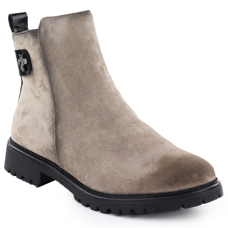 Női velúr csizma khaki potocki 19314 zöld