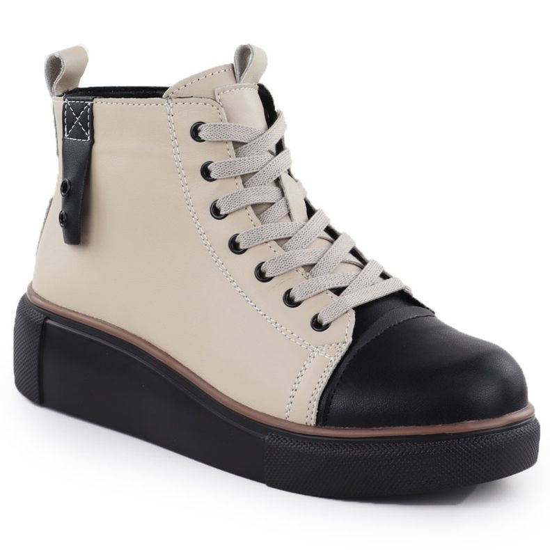 T.Sokolski Női bőrcsizma szigetelt bézs. Sokolski Z24-218