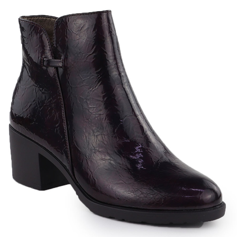 M. DASZYŃSKI Festett csizma a Burgundia M. DAZYński SA128-61 nőknek M. DASZYŃSKI Festett csizma a Burgundia M. DAZYński SA128-61 nőknek