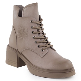 Vinceza Bőrcsizma az oszlopon szigetelt bézs Vinceeza 26-39950