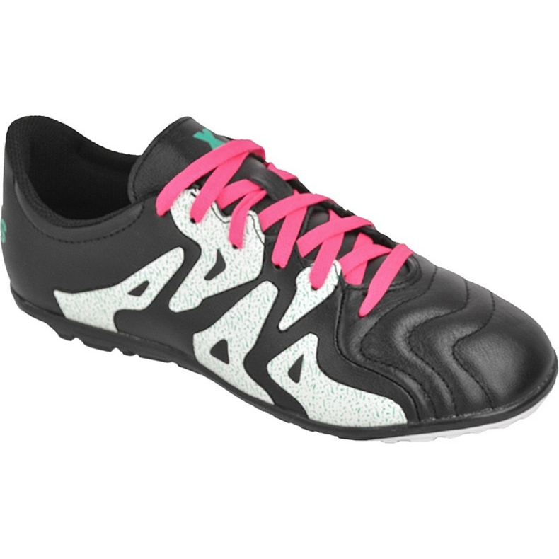 Adidas X 15.3 Tf Leather Jr AF4788 futballcipő fekete fekete