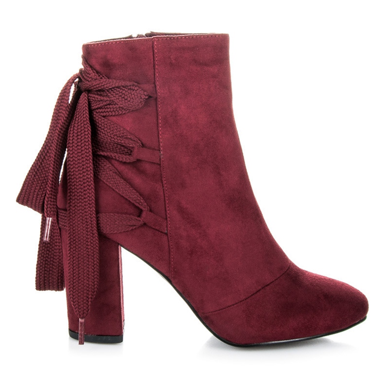 Vices New Collection Elegáns csizma bordó kötésben piros