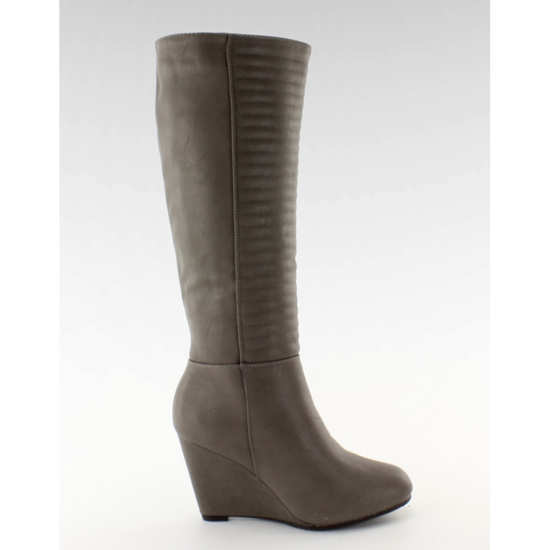 Csizma steppelt felső BL3575 szürke barna sokszínű