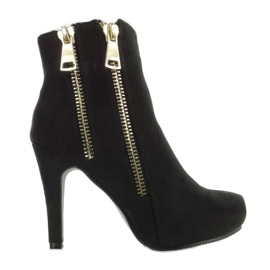 Arany csizma A857-1 Fekete cipzár Arany csizma A857-1 Fekete cipzár